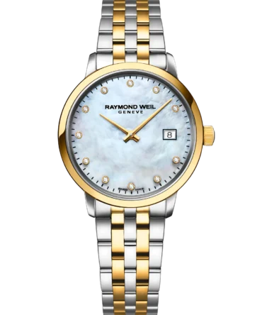 RAYMOND WEIl Toccata Diamonds 5985-STP-97081 Με Δίχρωμο Μπρασελέ
