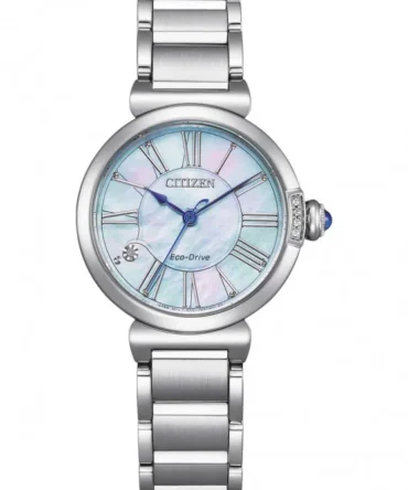 Ρολόι Γυναικείο Citizen Eco-Drive με Mother of Pearl Καντράν και Διαμάντια EM1060-87N